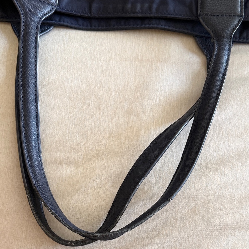 Tory Burch Dark Blue ELLA Tote with Logo - Picture 7 of 13